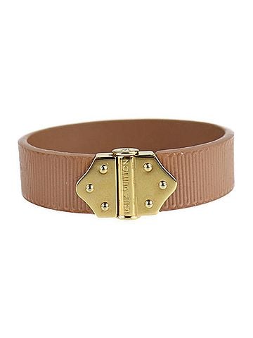 Louis Vuitton Beige Patent Leather Bracelet Jewelry (view 1)