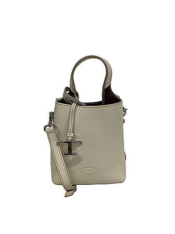 Tod's Ecru Leather Handbag (view 1)