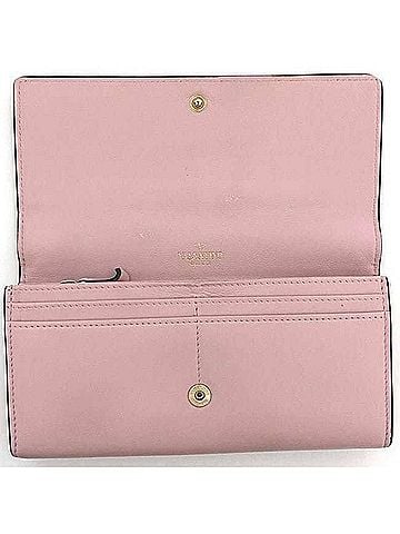 Valentino Garavani V Logo Pink Leather Wallet (view 2)
