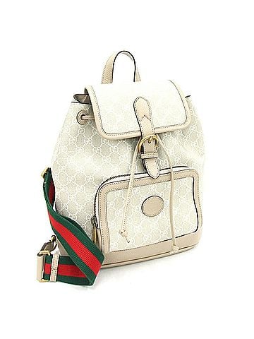 Gucci Ophidia Beige Canvas Backpack Bag (view 1)