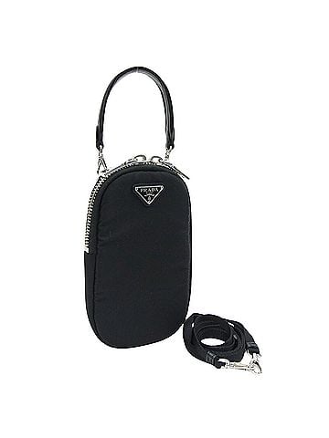 Prada Saffiano Black Synthetic Clutch Bag (view 1)
