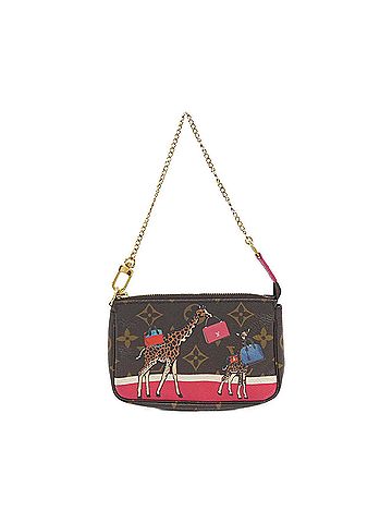 Louis Vuitton Mini Pochette Accessoires Brown Canvas Clutch Bag (view 1)