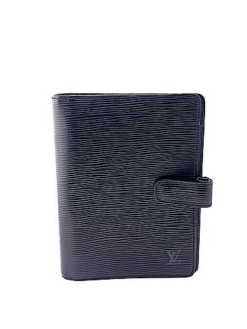 Louis Vuitton Couverture Agenda Fonctionnel Mm Black Leather Wallet (view 1)