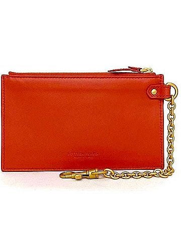 Bottega Veneta Orange Leather Wallet (view 1)