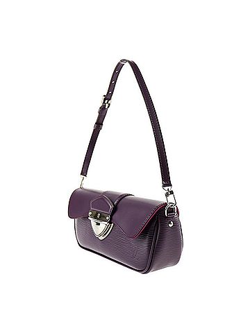 Louis Vuitton Montaigne Purple Leather Clutch Bag (view 2)