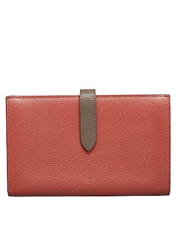 Céline Large Strap Wallet Pink Leather Wallet (view 1)