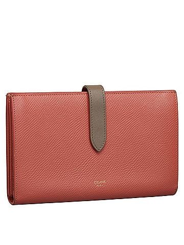 Céline Large Strap Wallet Pink Leather Wallet (view 2)