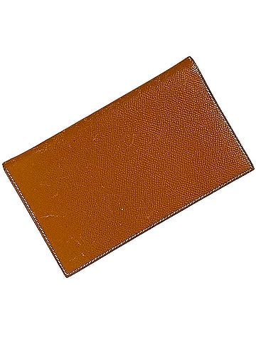 Hermès Agenda Cover Brown Leather Wallet (view 1)