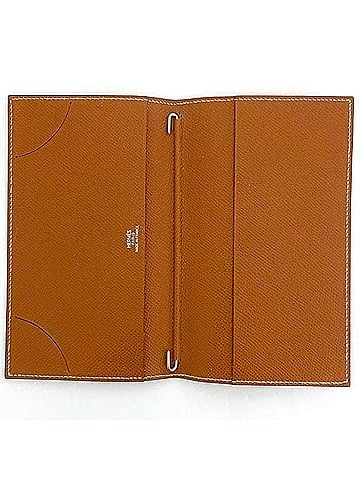 Hermès Agenda Cover Brown Leather Wallet (view 2)