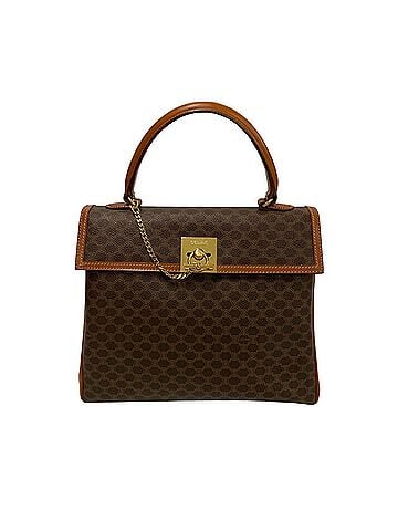 Céline Macadam Brown Canvas Handbag (view 1)