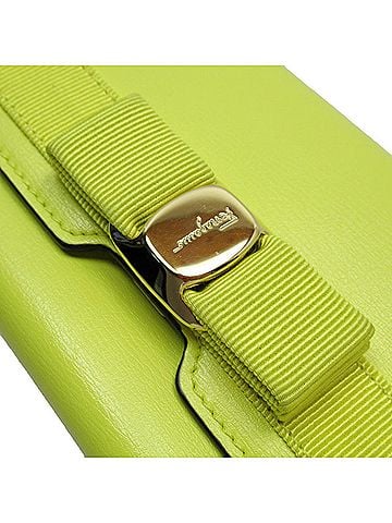 Salvatore Ferragamo Vara Green Leather Wallet (view 2)