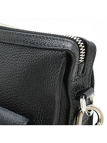 Prada Black Leather Clutch Bag (view 2)