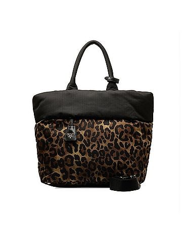 Prada Tessuto Brown Synthetic Tote Bag (view 1)