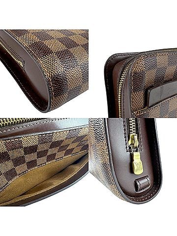 Louis Vuitton Saint Louis Brown Canvas Clutch Bag (view 2)