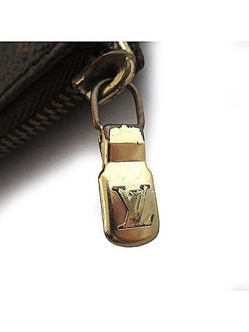 Louis Vuitton Pochette Accessoire Brown Canvas Clutch Bag (view 2)
