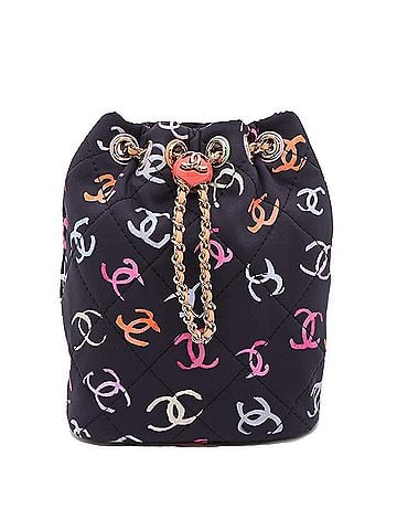Chanel Coco Mark Navy Canvas Backpack Bag (view 1)