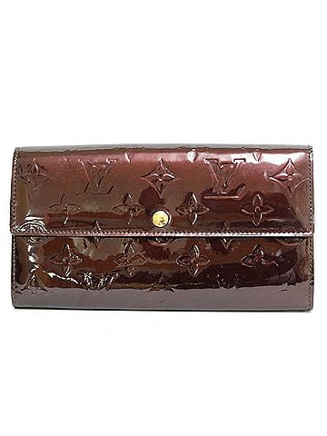 Louis Vuitton Portefeuille Sarah Burgundy Canvas Wallet (view 1)