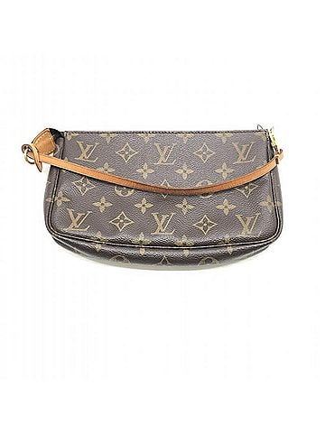 Louis Vuitton Pochette Accessoire Brown Canvas Clutch Bag (view 1)