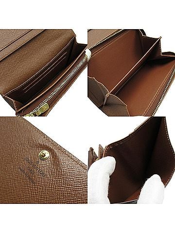 Louis Vuitton Trésor Brown Canvas Wallet (view 2)