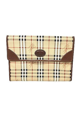 Burberry Nova Check Beige Canvas Clutch Bag (view 1)