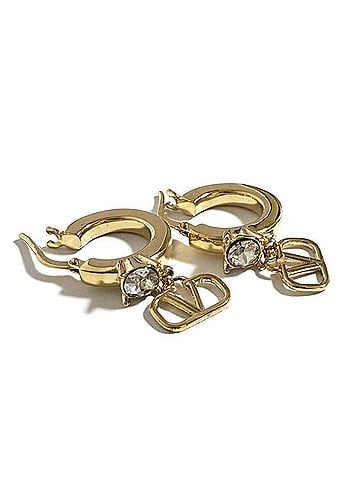 Valentino Garavani Vlogo Gold Metal Earring Jewelry (view 1)