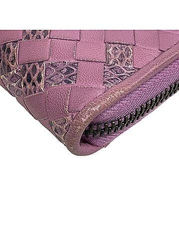 Bottega Veneta Zip Around Wallet Pink Leather Wallet (view 2)