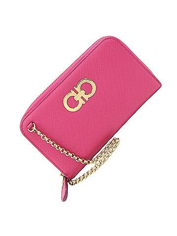 Salvatore Ferragamo Gancini Pink Leather Wallet (view 1)