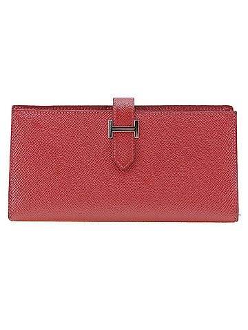 Hermès Béarn Red Leather Wallet (view 1)