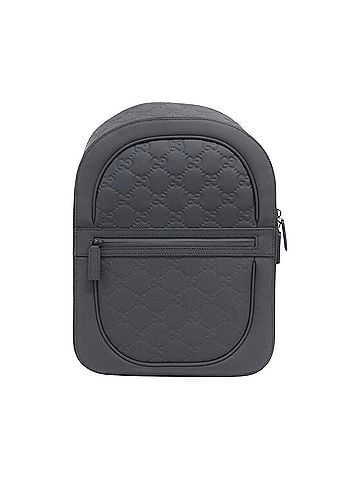 Gucci Black Leather Backpack Bag (view 1)