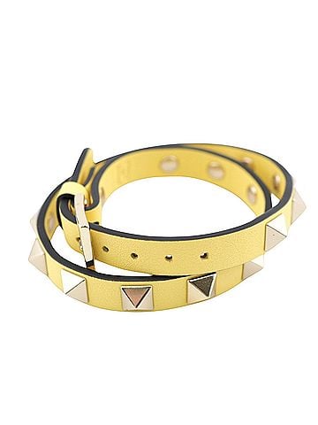 Valentino Garavani Rockstud Yellow Leather Bracelet Jewelry (view 2)