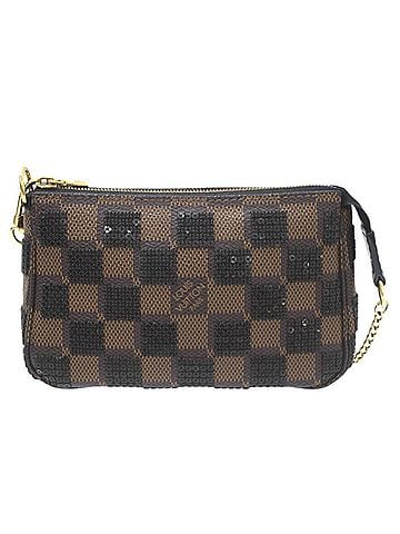 Louis Vuitton Mini Pochette Accessoires Brown Canvas Clutch Bag (view 1)