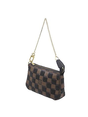 Louis Vuitton Mini Pochette Accessoires Brown Canvas Clutch Bag (view 2)