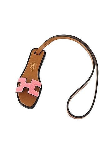 Hermès Oran Nano Charm Pink Leather Wallet (view 1)