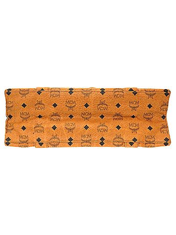 MCM Visetos Brown Canvas Tote Bag (view 2)