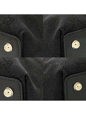 Gucci Gg Canvas Black Canvas Tote Bag (view 2)