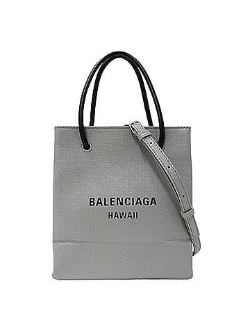 Balenciaga Shopping Tote Grey Leather Handbag (view 1)