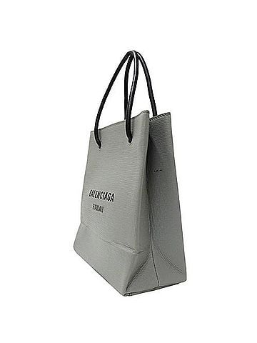 Balenciaga Shopping Tote Grey Leather Handbag (view 2)