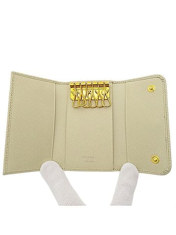 Prada 6 Keys Ecru Leather Wallet (view 2)