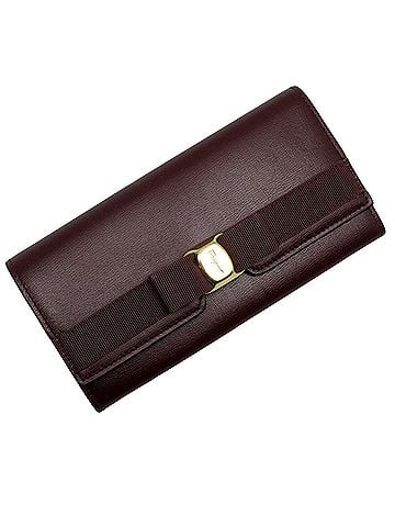 Salvatore Ferragamo Burgundy Leather Wallet (view 1)
