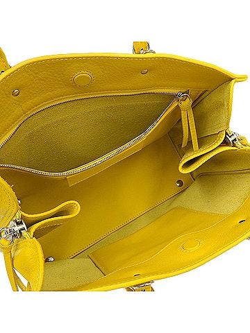 Balenciaga Papier Yellow Leather Handbag (view 2)