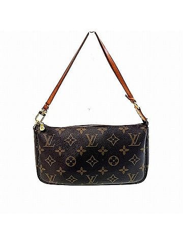 Louis Vuitton Pochette Accessoire Brown Canvas Clutch Bag (view 1)
