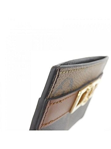Louis Vuitton Card Case Brown Canvas Wallet (view 2)