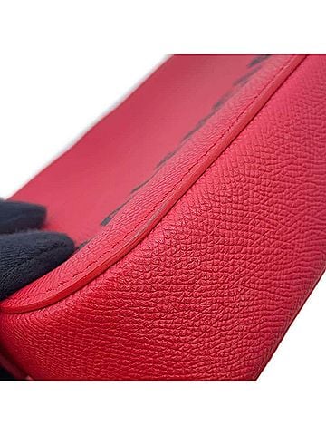 Balenciaga Red Leather Shopper Bag (view 2)