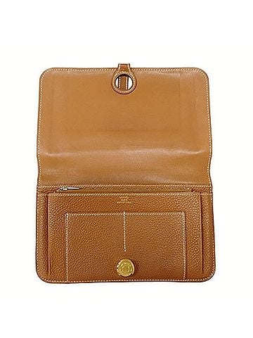 Hermès Dogon Brown Leather Wallet (view 2)