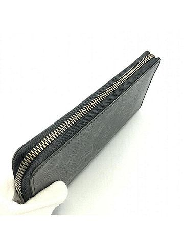 Louis Vuitton Zippy Wallet Vertical Black Canvas Wallet (view 2)