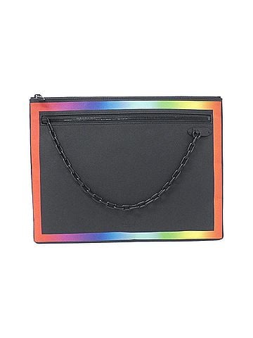 Louis Vuitton Pochette A4 Black Leather Clutch Bag (view 1)