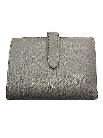 Céline Medium Strap Wallet Grey Leather Wallet (view 1)