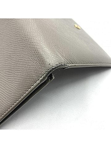 Céline Medium Strap Wallet Grey Leather Wallet (view 2)