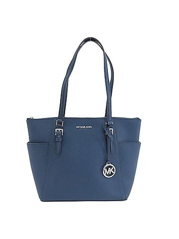 Michael Kors Voyager Navy Leather Tote Bag (view 1)