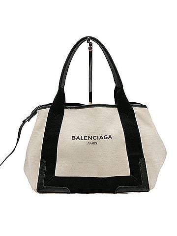 Balenciaga Cabas Black Canvas Tote Bag (view 1)